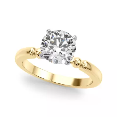 Isaline Bezel Accent Diamond Engagement Ring