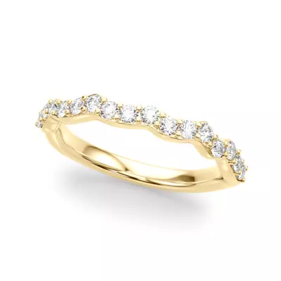 Geraldine Curved Pave Diamond Band