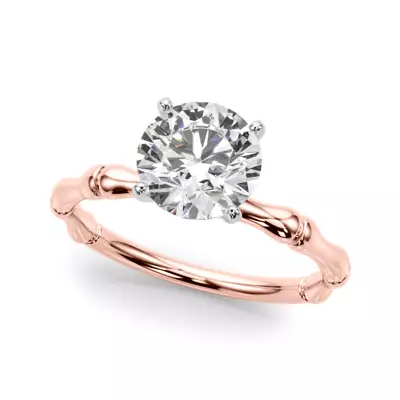 Veronique Bamboo Solitaire Engagement Ring