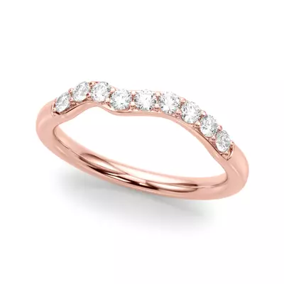 Mireille Curved Diamond Band