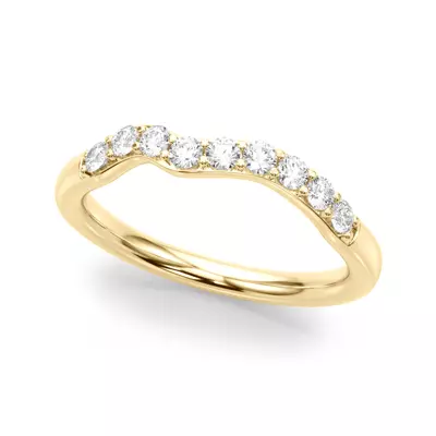 Mireille Curved Diamond Band