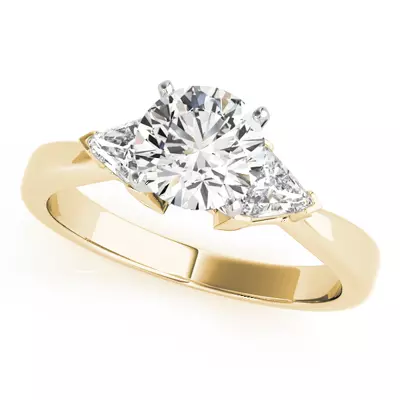 Milana Three Stone Engagement Ring