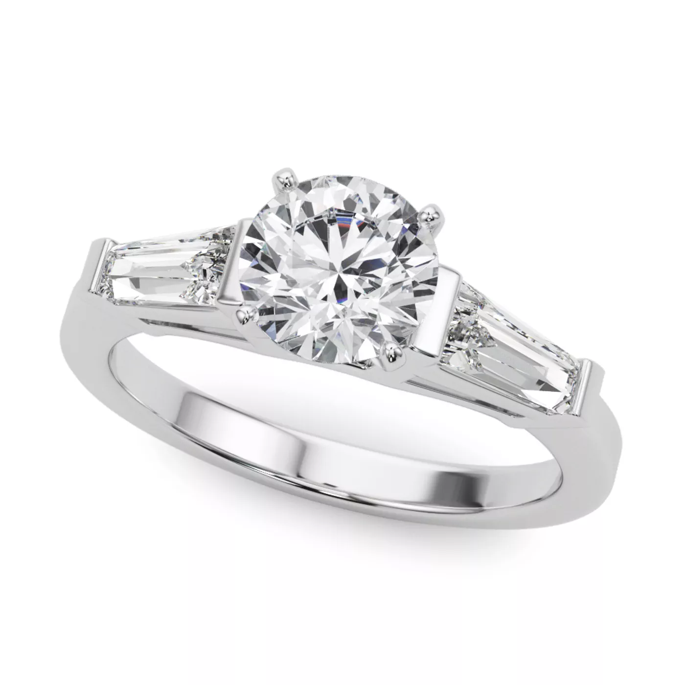 Nya Three Stone Engagement Ring