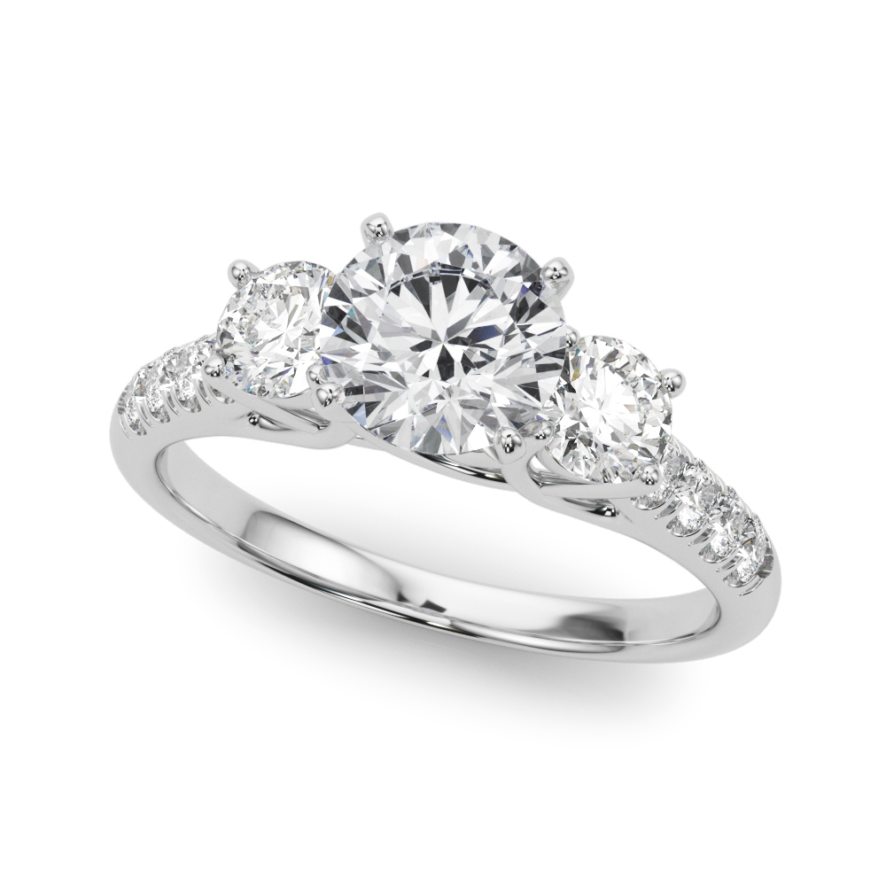 Emmie Three Stone Engagement Ring