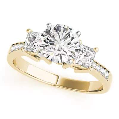 Meg Three Stone Engagement Ring