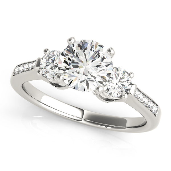 Zelia Three Stone Engagement Ring