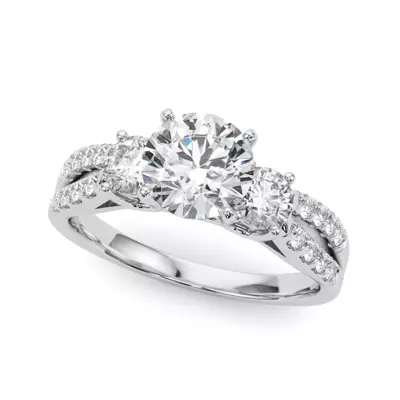 Setting Rosella Three Stone Engagement Ring