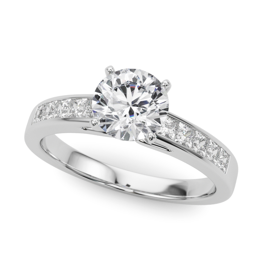 Charlamaine Princess Cut Channel Engagement Ring