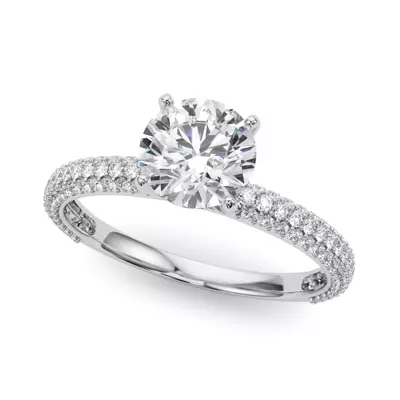 Harper Pavé Diamond Encrusted Engagement Ring