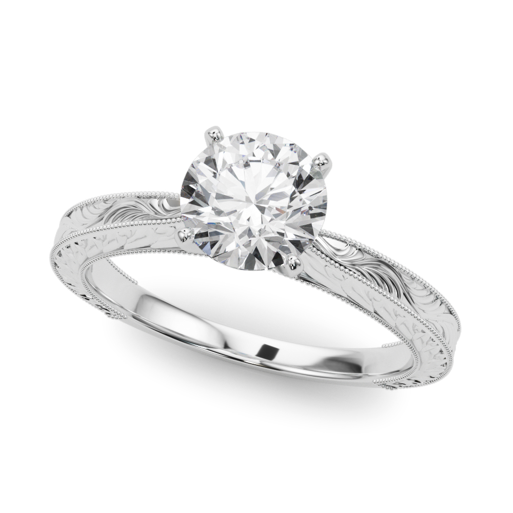 Mila Vintage-Inspired Solitaire Engagement Ring