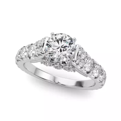 Brie Pavé Diamond Engagement Ring