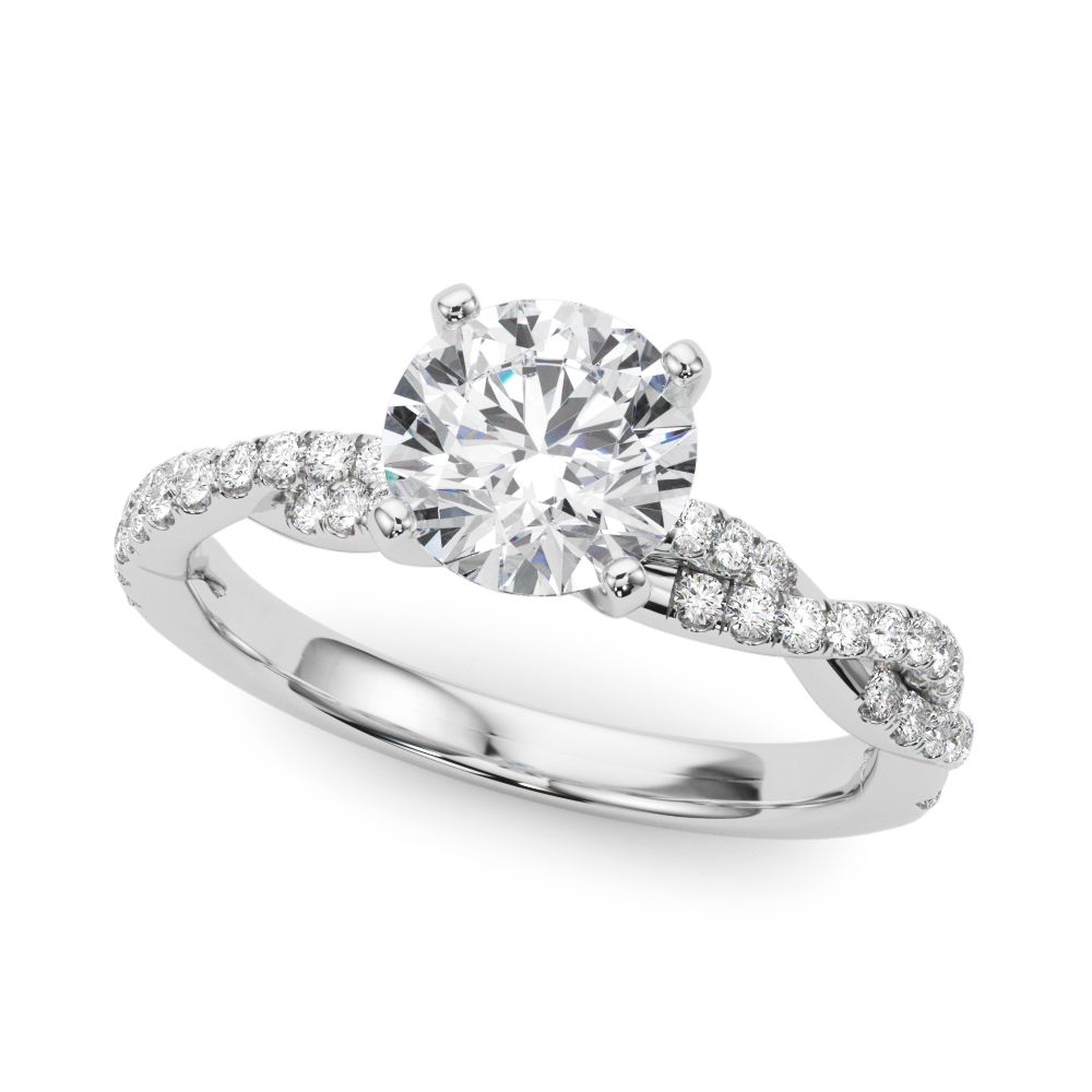 Abigail Pavé Diamond Twist Engagement Ring