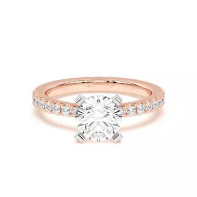 Riley Classic Pavé Diamond Engagement Ring