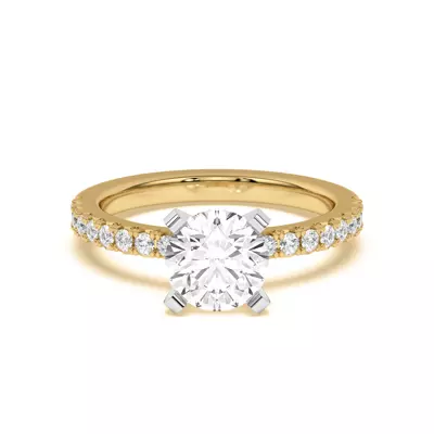 Riley Classic Pavé Diamond Engagement Ring