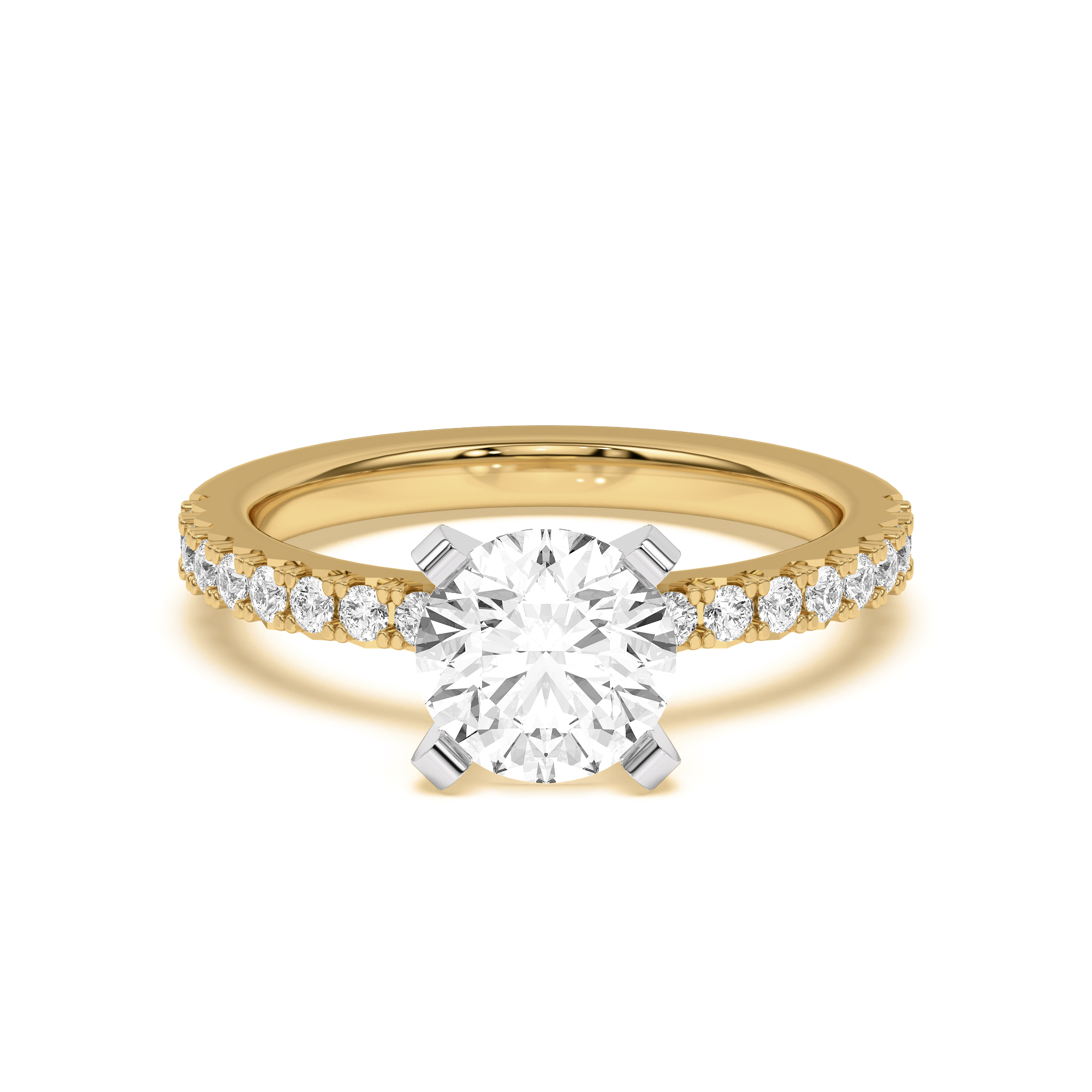 Riley Classic Pavé Diamond Engagement Ring
