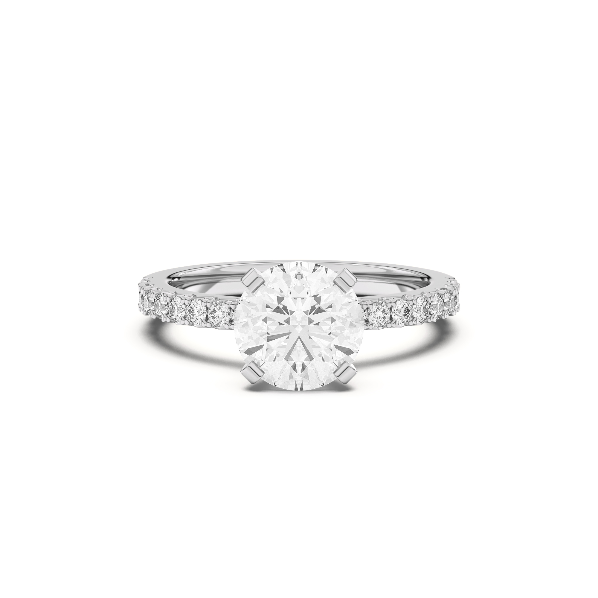 Riley Classic Pavé Diamond Engagement Ring