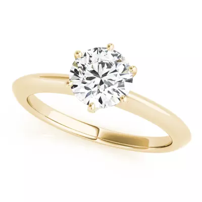 Audrey Classic 6 Prong Solitaire Engagement Ring