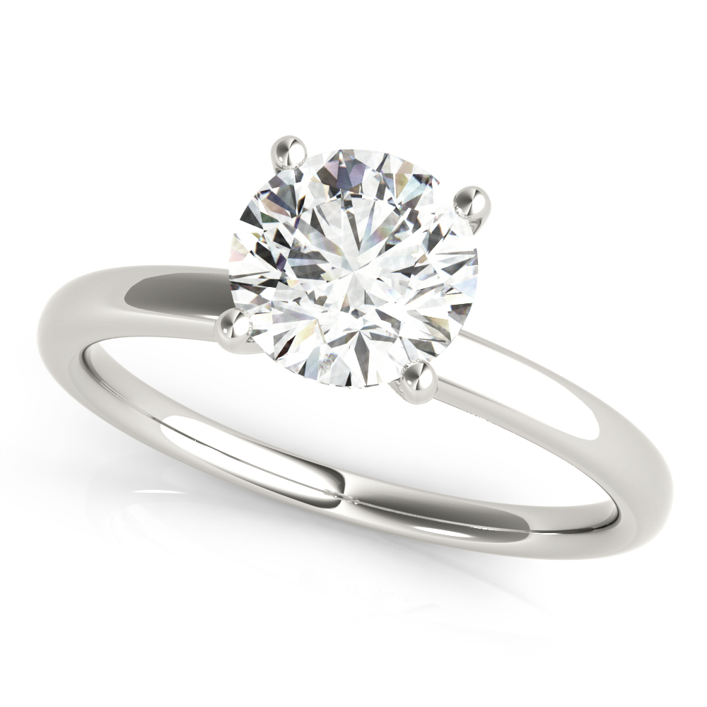 Violet 4 Prong Hidden Halo Engagement Ring
