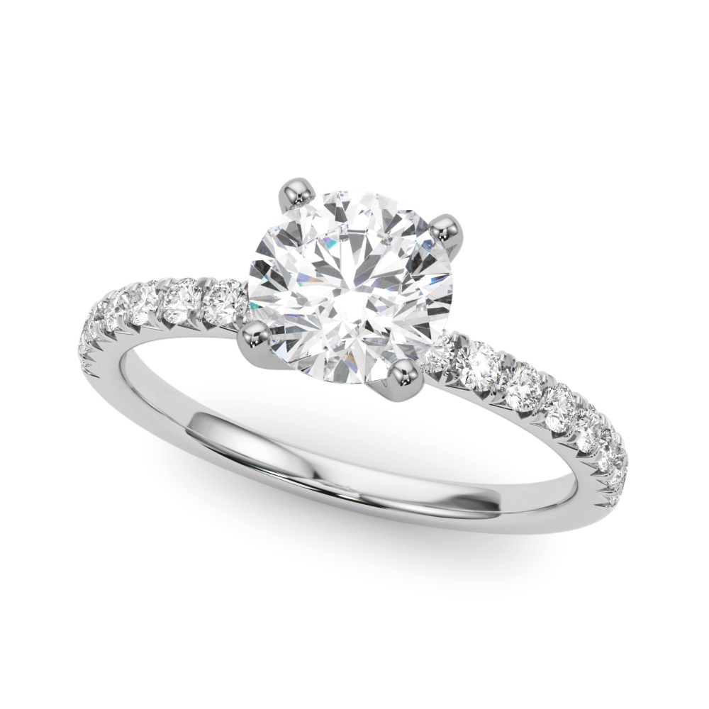 Hazel Classic Pavé Diamond Engagement Ring