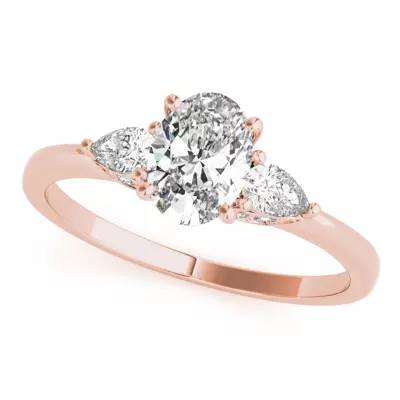 Kennedy Pear Three-Stone Engagement Ring