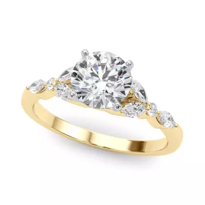 Willa Marquise And Round Diamond Engagement Ring