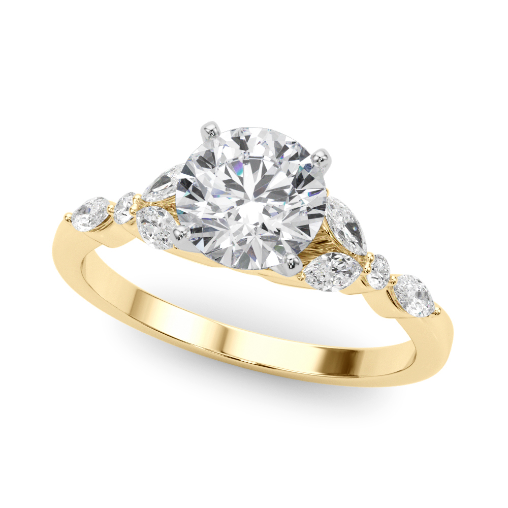 Willa Marquise And Round Diamond Engagement Ring