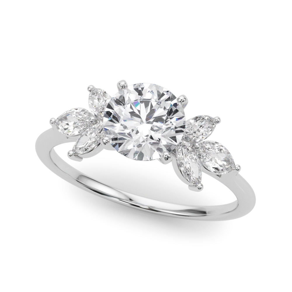 Ada Marquise Diamond Cluster Engagement Ring