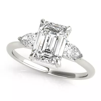 Lilith Three Stone Diamond Engagement Ring