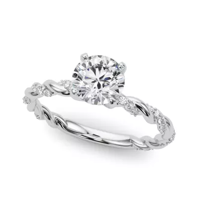 Freya Diamond Twist Engagement Ring