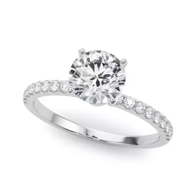 Joanna Classic Pave Diamond Engagement Ring