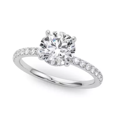 Bellora Pavé Twist Engagement Ring - 14K Yellow Gold