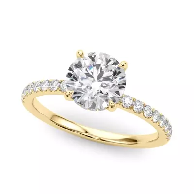 Genevieve Hidden Halo Diamond Engagement Ring
