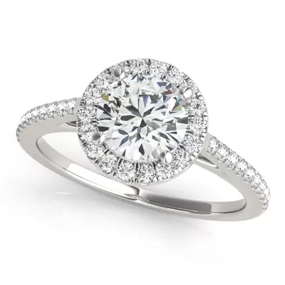 Avery Traditional Halo Engagement Ring