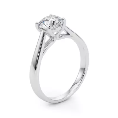 Emma Cathedral 4 Prong Solitaire Engagement Ring