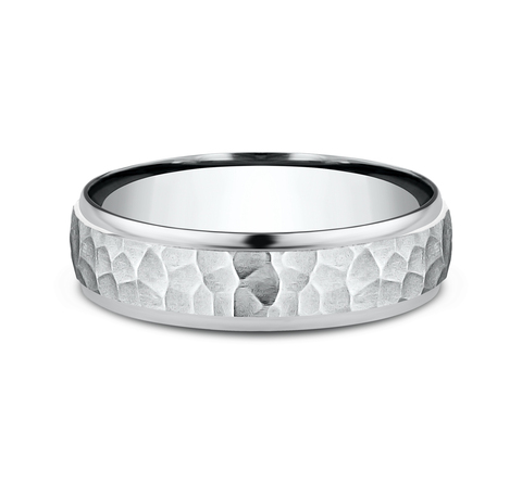 Hammered Drop Edge Comfort-Fit Band (6mm)