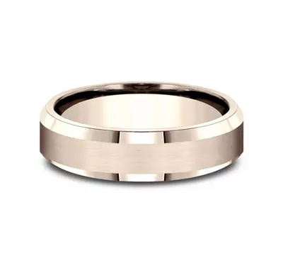 Satin Bevel Edge Comfort-Fit Band (6mm)
