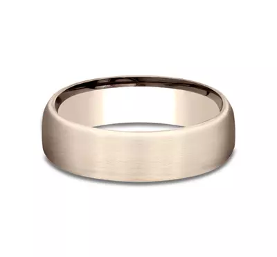 Satin Low Dome Comfort-Fit Band (6.5mm)