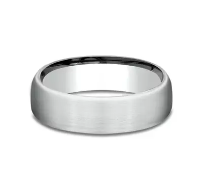 Satin Low Dome Comfort-Fit Band (6.5mm)