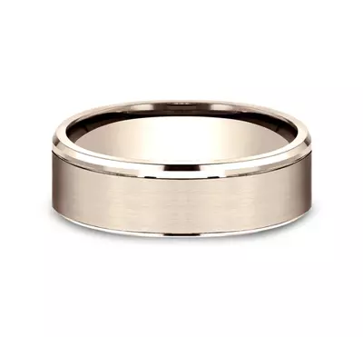 Brushed Edge-Line Comfort-Fit Band (6.5mm)