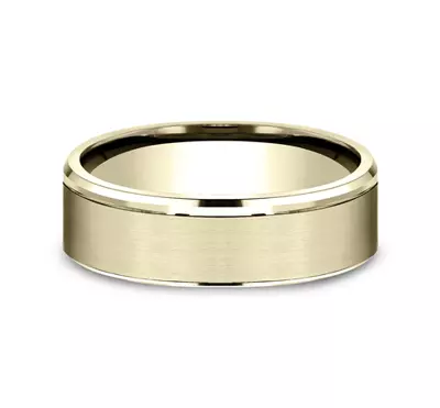 Brushed Edge-Line Comfort-Fit Band (6.5mm)