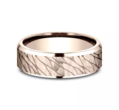 Canyon Finish Beveled Edge Comfort-Fit Band (7mm)