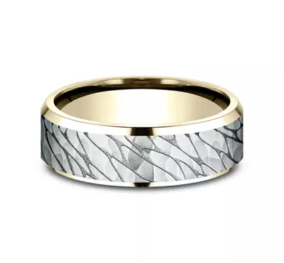 Canyon Finish Beveled Edge Comfort-Fit Band (7mm)