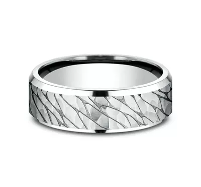 Canyon Finish Beveled Edge Comfort-Fit Band (7mm)