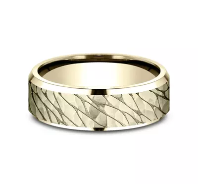 Canyon Finish Beveled Edge Comfort-Fit Band (7mm)