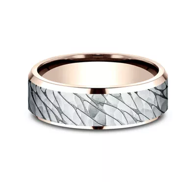 Canyon Finish Beveled Edge Comfort-Fit Band (7mm)