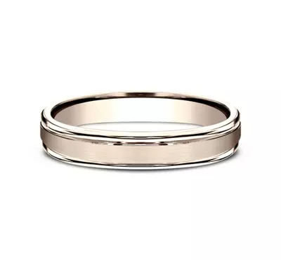 Satin Center Polished Edge Comfort-Fit Band (4.5mm)