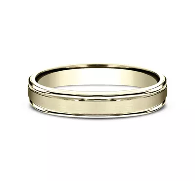 Satin Center Polished Edge Comfort-Fit Band (4.5mm)