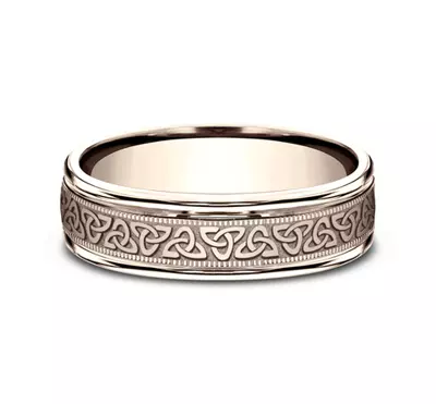 Celtic Triangle Knot Comfort-Fit Band (6mm)