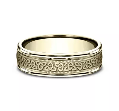 Celtic Triangle Knot Comfort-Fit Band (6mm)