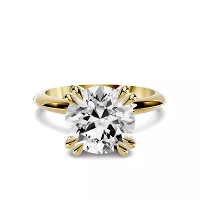 Serra Knife Edge Double Prong Engagement Ring (2mm)